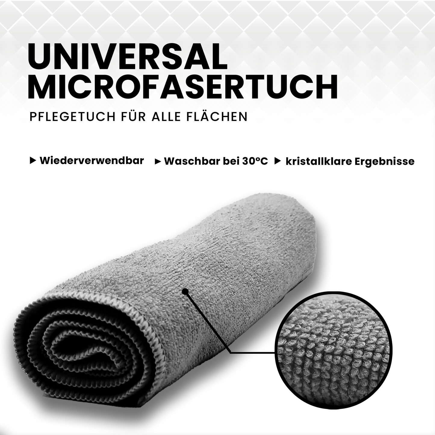 Universal Mikrofasertuch 40x40 cm – 235 GSM – 12er Pack - Egnaro