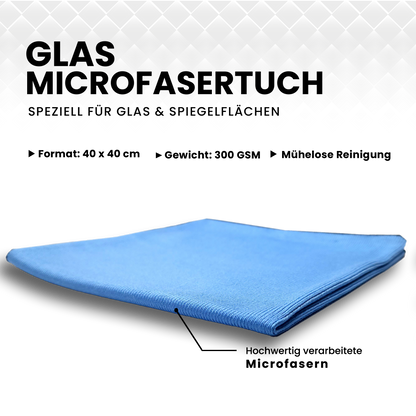 Glas Microfasertuch 300 GSM 4er Pack
