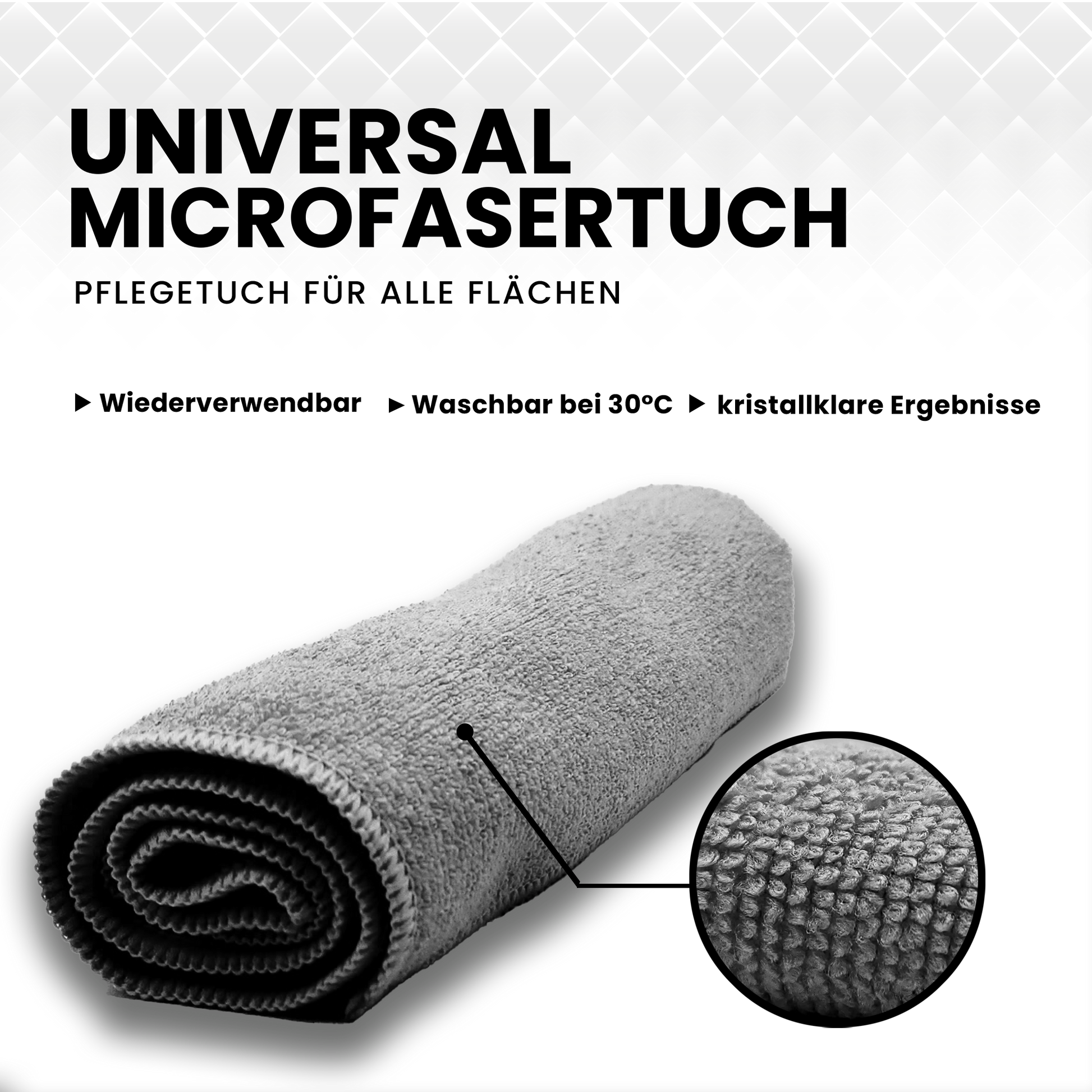 Universal Mikrofasertuch 40x40 cm – 235 GSM –  12er Pack - Egnaro 