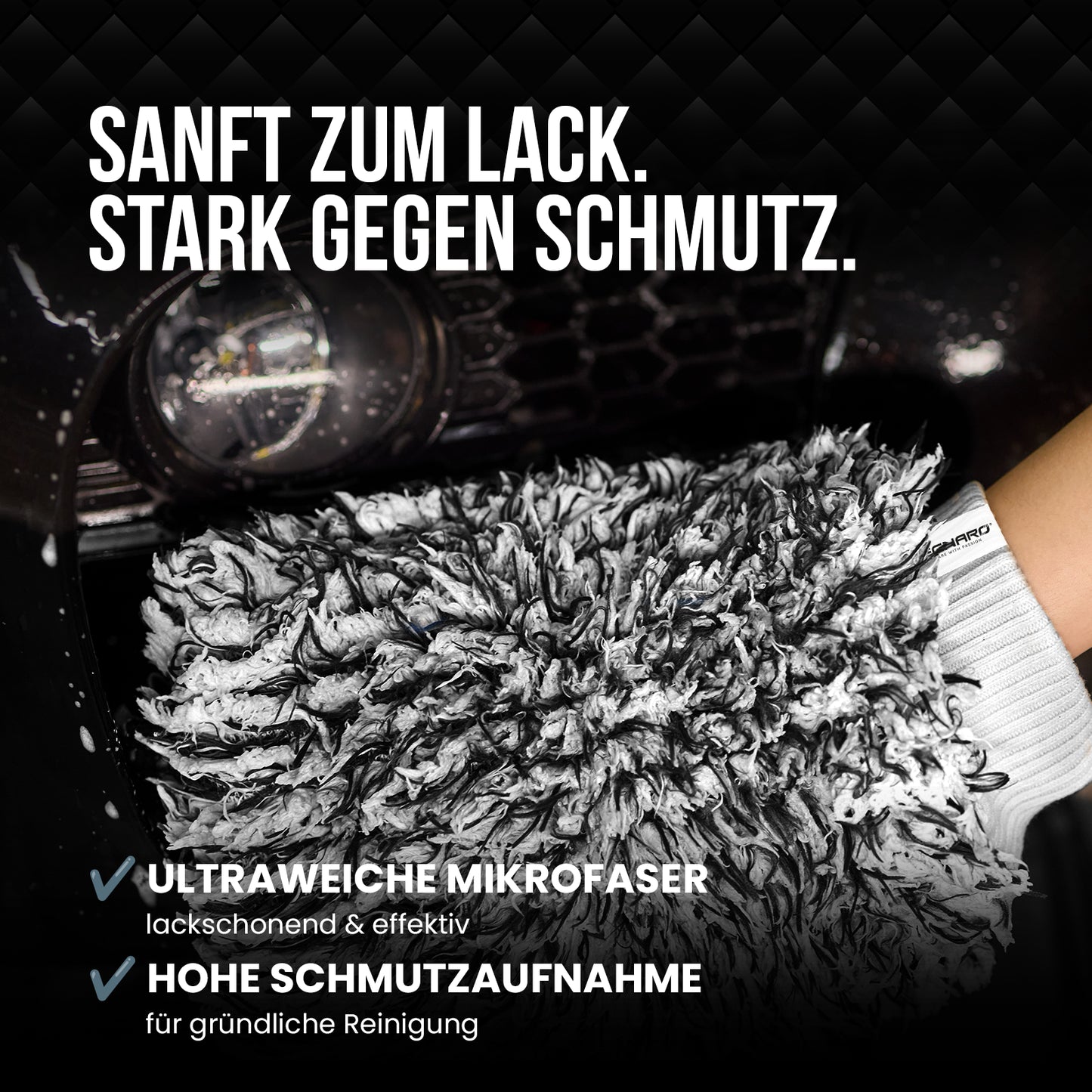 Premium Waschhandschuh aus Mikrofaser